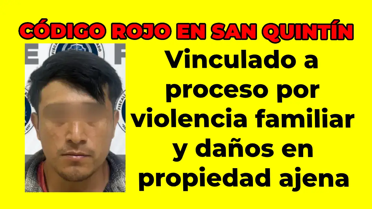 Vinculado a proceso por violencia familiar y daños en propiedad ajena